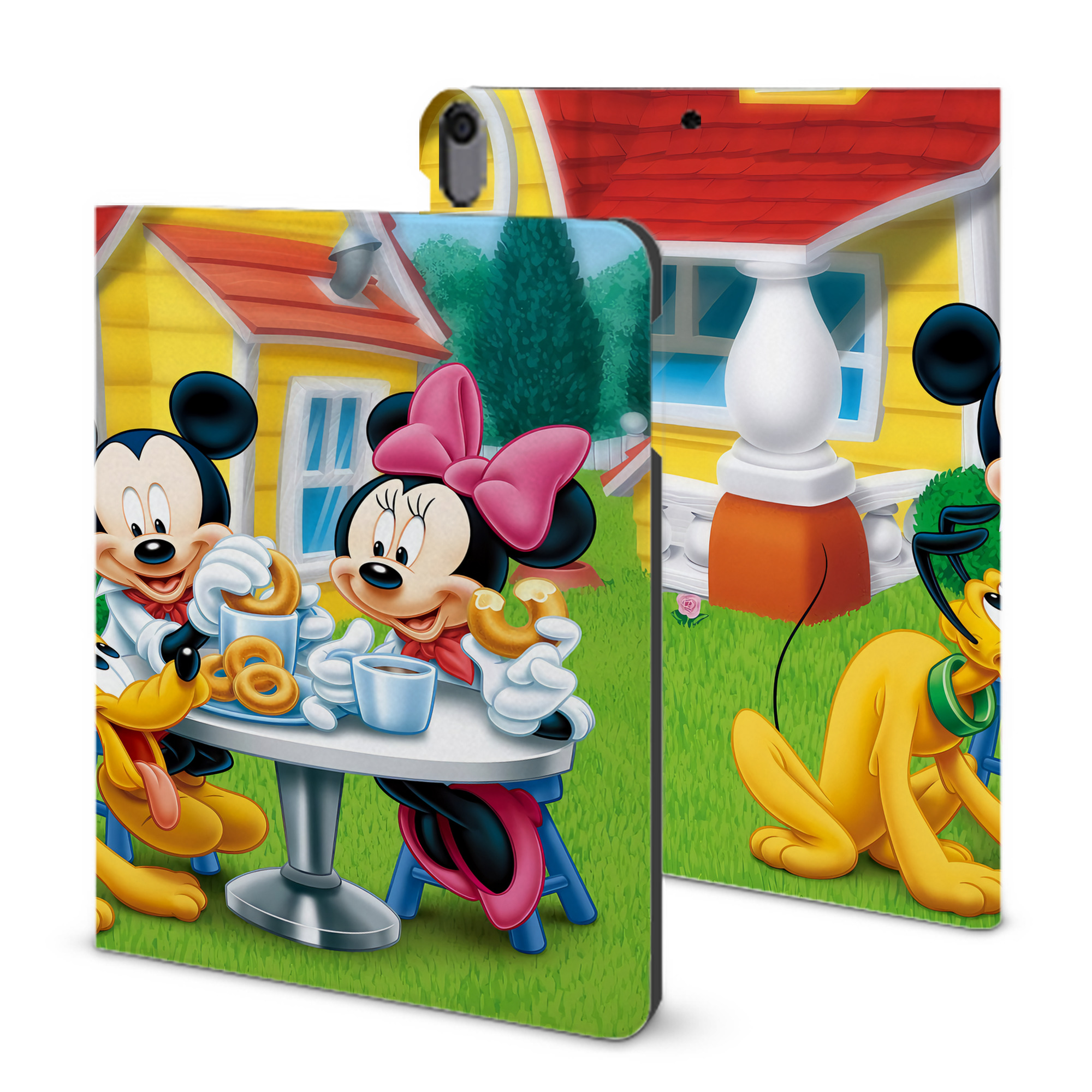 （画像用） ミッキーマウス Mickey Mouse IPad ケース ブック型 PUレザー TPU 耐衝撃 軽量 薄型 ペン収納なし 全面保護 IPad 各モデル対応